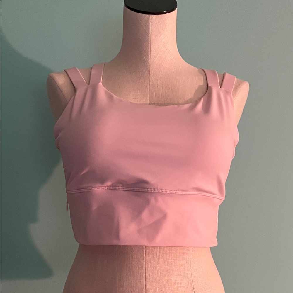 Pink Double-Strap Crop Top. Senita athetics. XL